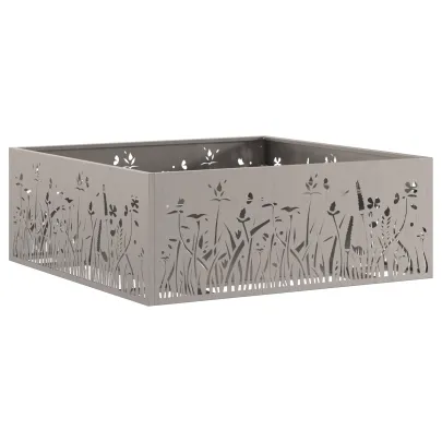 Vatră de foc pătrată din oțel corten - 80x80x30 cm