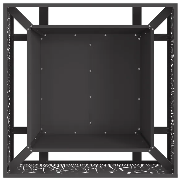 Vatră de foc pătrată exterior - Oțel negru rezistent