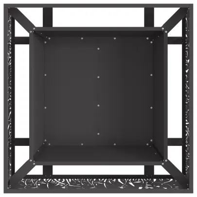 Vatră de foc pătrată exterior - Oțel negru rezistent