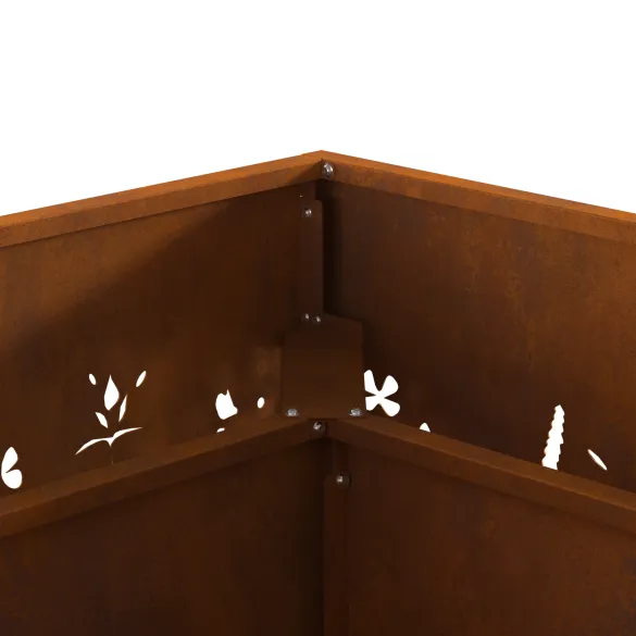 Vatră de foc pătrată din oțel corten - 60x60x30 cm Vatră de foc pătrată din oțel corten - 60x60x30 cm
