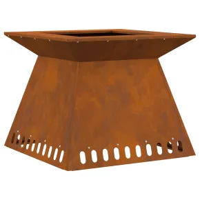 Vatră de foc Corten 60x60x50 cm - Livrare Gratuită 2