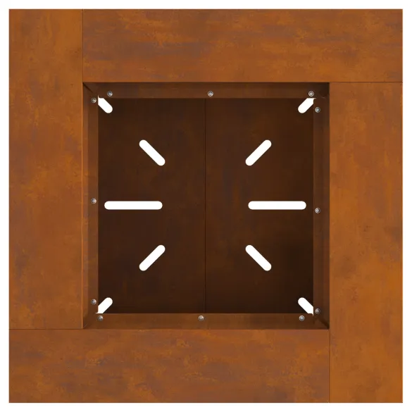 Vatră de foc Corten 60x60x50 cm - Livrare Gratuită