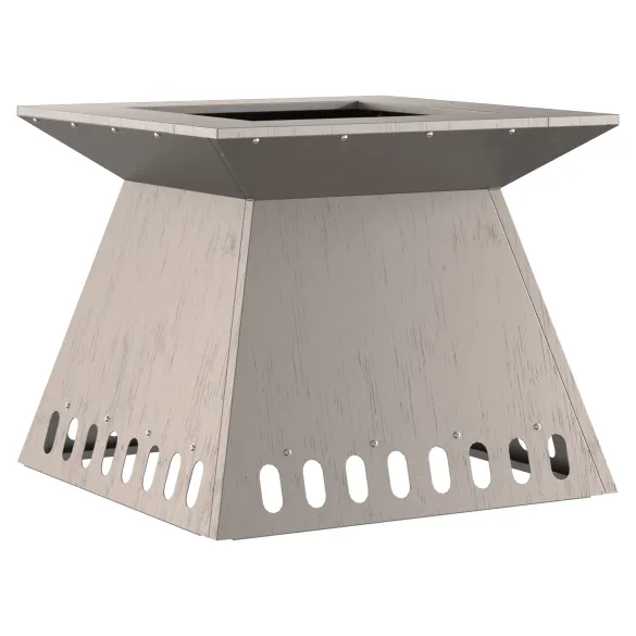 Vatră de foc pătrată din oțel corten pentru grădină