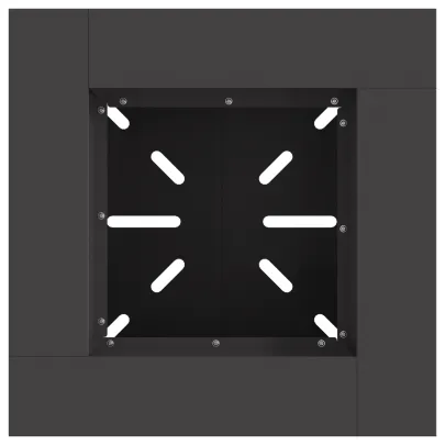 Vatră de foc pătrată - Oțel negru - Livrare gratuită