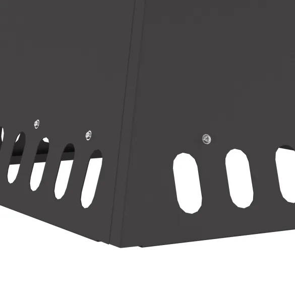 Vatră de foc pătrată - Oțel negru - Livrare gratuită