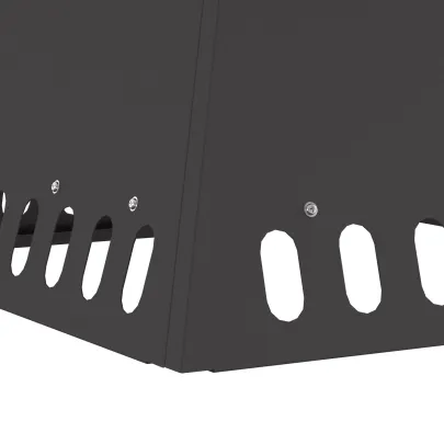 Vatră de foc pătrată - Oțel negru - Livrare gratuită