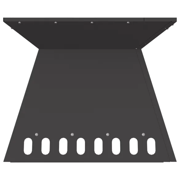 Vatră de foc pătrată - Oțel negru - Livrare gratuită