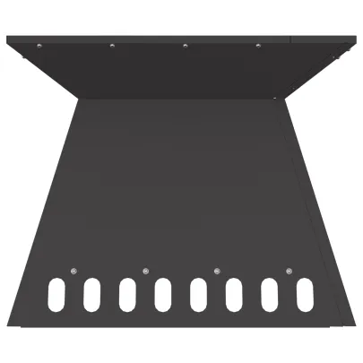 Vatră de foc pătrată - Oțel negru - Livrare gratuită