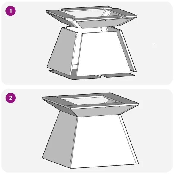 Vatră de foc pătrată - Oțel negru - Livrare gratuită