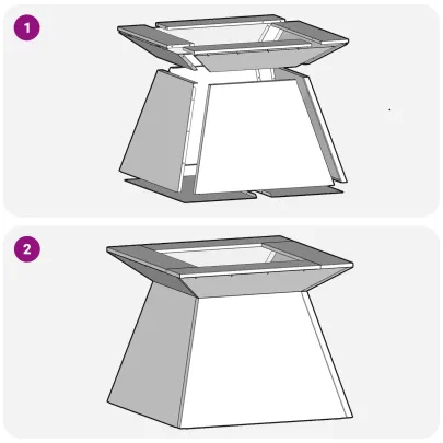 Vatră de foc pătrată - Oțel negru - Livrare gratuită