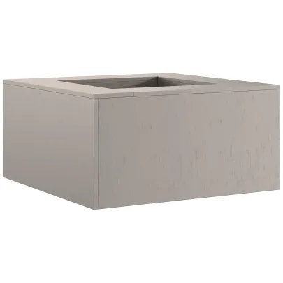 Vatră de foc pătrată din oțel corten - 80x80x40 cm