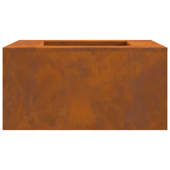 Vatră de foc pătrată din oțel corten - 80x80x40 cm Vatră de foc pătrată din oțel corten - 80x80x40 cm