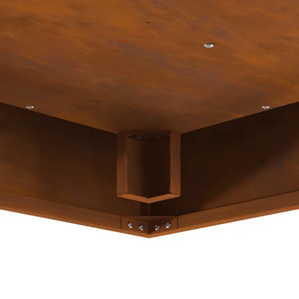 Vatră de foc pătrată din oțel corten - 80x80x40 cm Vatră de foc pătrată din oțel corten - 80x80x40 cm