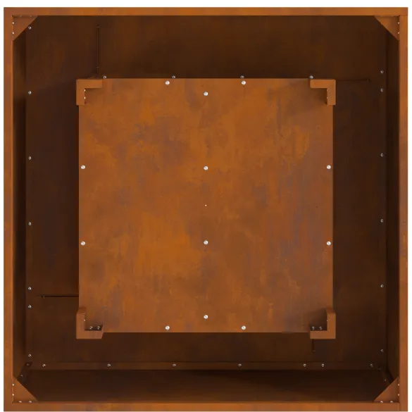 Vatră de foc pătrată din oțel corten - 80x80x40 cm Vatră de foc pătrată din oțel corten - 80x80x40 cm
