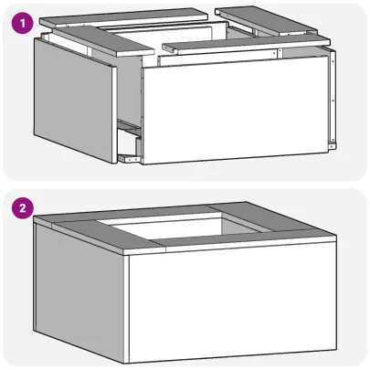 Vatră de foc pătrată din oțel corten - 80x80x40 cm