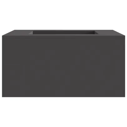 Vatră de foc pătrată exterior - Oțel negru - Livrare gratuită