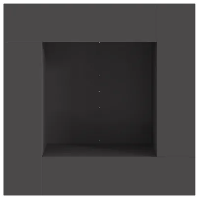 Vatră de foc pătrată exterior - Oțel negru - Livrare gratuită