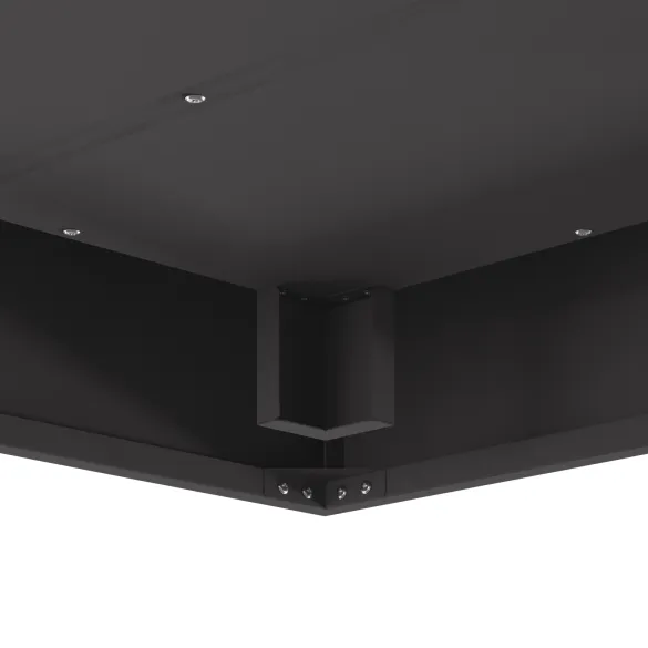 Vatră de foc pătrată exterior - Oțel negru - Livrare gratuită