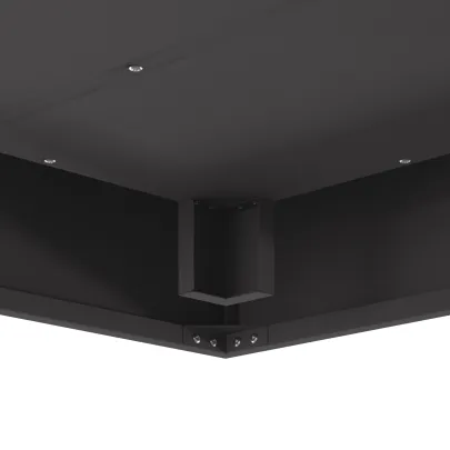 Vatră de foc pătrată exterior - Oțel negru - Livrare gratuită