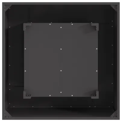 Vatră de foc pătrată exterior - Oțel negru - Livrare gratuită