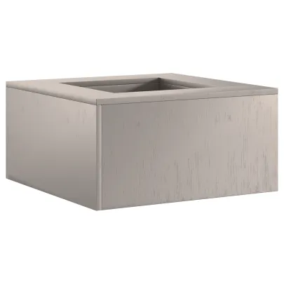 Vatră de foc pătrată din oțel corten - 60x60x30 cm