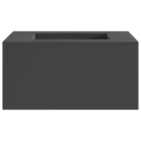 Vatră de Foc Exterior Pătrată 60x60x30 cm - Negru - Oțel