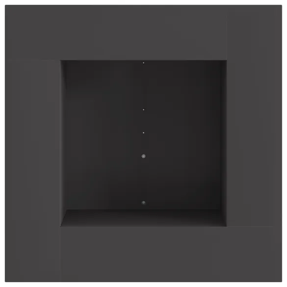 Vatră de Foc Exterior Pătrată 60x60x30 cm - Negru - Oțel