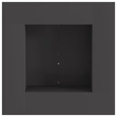 Vatră de Foc Exterior Pătrată 60x60x30 cm - Negru - Oțel