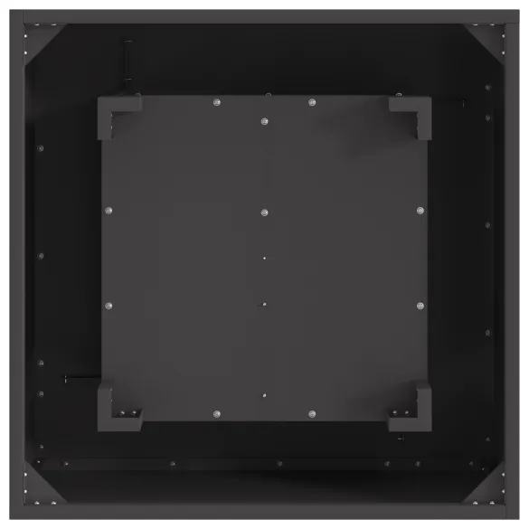 Vatră de Foc Exterior Pătrată 60x60x30 cm - Negru - Oțel