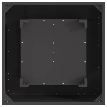 Vatră de Foc Exterior Pătrată 60x60x30 cm - Negru - Oțel