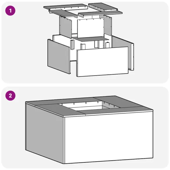 Vatră de Foc Exterior Pătrată 60x60x30 cm - Negru - Oțel