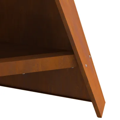 Vatră de foc exterior - oțel negru piramidal | Livrare gratuită