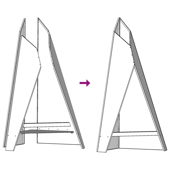 Vatră de foc exterior - oțel negru piramidal | Livrare gratuită