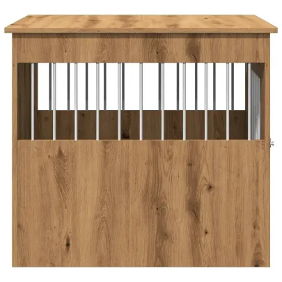 Ladă Câini Stejar Artizanal - Cușcă și Masă de Capăt