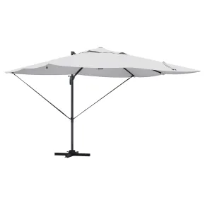 Umbrelă Cantilever Bej Poliester - Aluminiu Mare | Livrare Gratuită 2