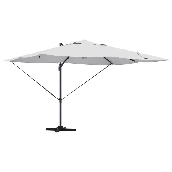 Umbrelă Cantilever Bej Poliester - Aluminiu Mare | Livrare Gratuită