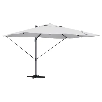 Umbrelă Cantilever Bej Poliester - Aluminiu Mare | Livrare Gratuită