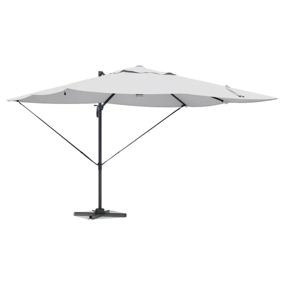 Umbrelă Cantilever Bej Poliester - Aluminiu Mare | Livrare Gratuită