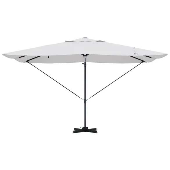 Umbrelă Cantilever Bej Poliester - Aluminiu Mare | Livrare Gratuită