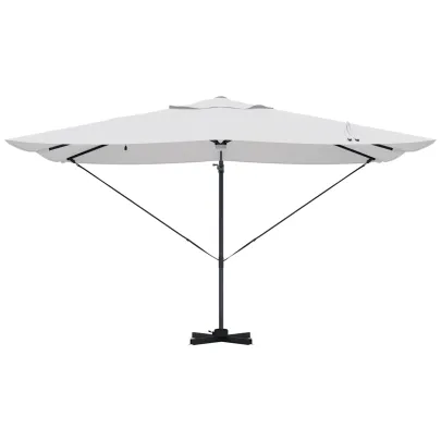 Umbrelă Cantilever Bej Poliester - Aluminiu Mare | Livrare Gratuită