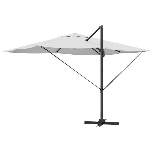Umbrelă Cantilever Bej Poliester - Aluminiu Mare | Livrare Gratuită