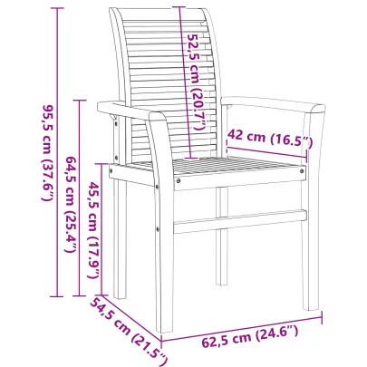 Set Masa Gradina Lemn Teak - 7 Piese cu Scaune Pliabile