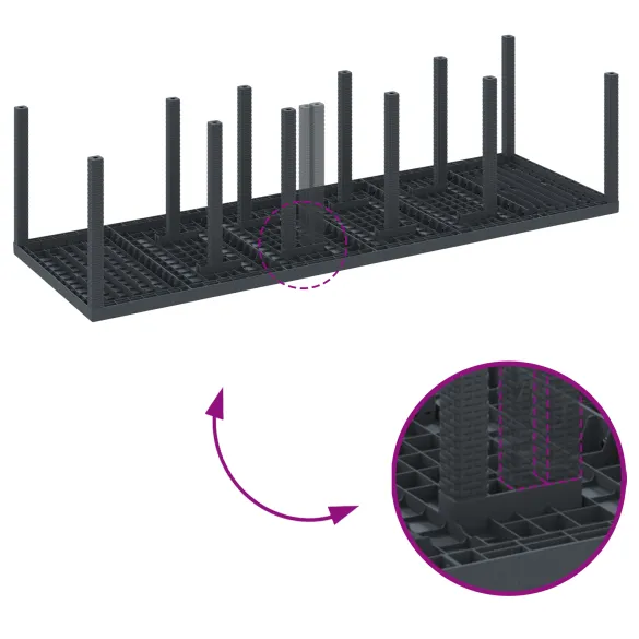 Masă Grădină Extensibilă Antracit Poly Rattan | Livrare Gratuită