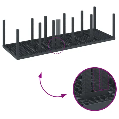 Masă Grădină Extensibilă Antracit Poly Rattan | Livrare Gratuită