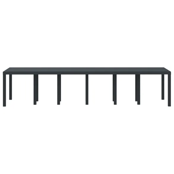 Masă Grădină Antracit Poli Ratan - Livrare Gratuită