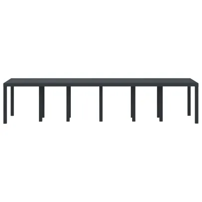 Masă Grădină Antracit Poli Ratan - Livrare Gratuită