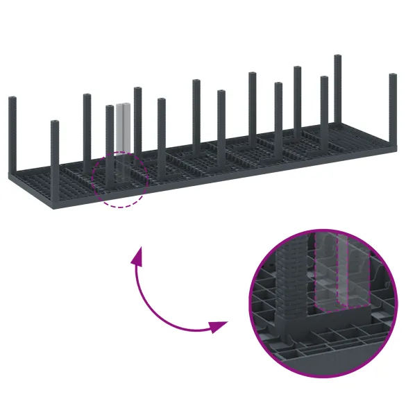 Masă Grădină Antracit Poli Ratan - Livrare Gratuită