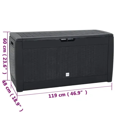 Ladă Depozitare Grădină Antracit 310L Polipropilenă | Livrare Gratuită