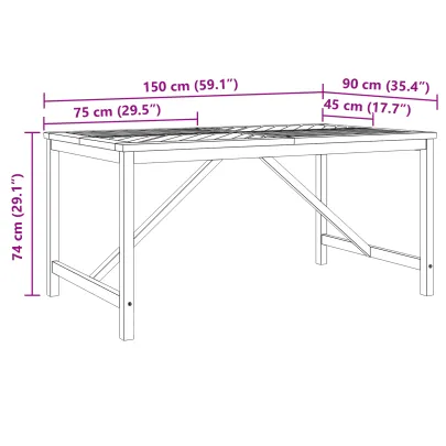 Set Masă Grădină Lemn Acacia Natural - Livrare Gratuită