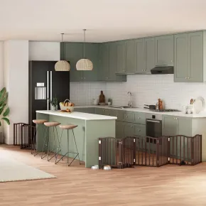 Poartă Câini Pliabilă Lemn Plop - 450 cm - Livrare Gratuită